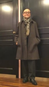 オーバーラップサークル カシミヤ100%マフラー（ストール・マフラー